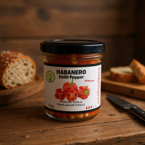 Pickled Habanero Chilli Peppers Sliced 100 g – extra hot