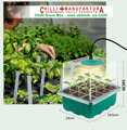 GROW BOX (2x6) with 2x LED lighting, 2x 6-place box + 20 chili seeds