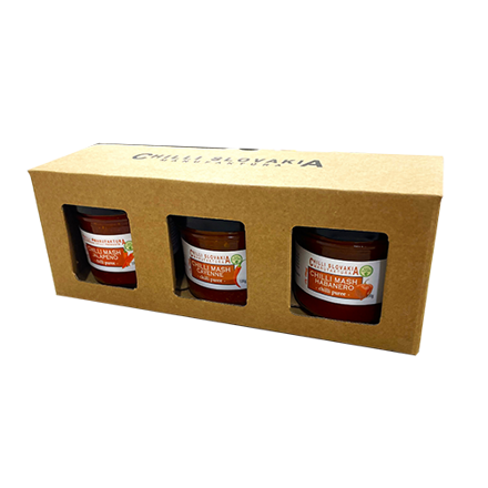 Gift box 3x Puree MEDIUM Chili Spread