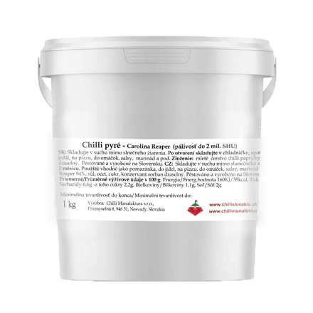 Chilli Puree Gastro 1kg - Carolina Reaper (ULTRA HOT)  
