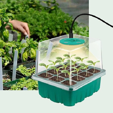 GROW BOX (1x12) KOMPLET with LED lighting, 12-place + 20 chili seeds