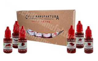 Chilli Drops gift package 6 x 20ml
