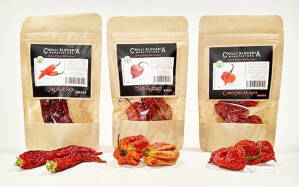 Getrocknete Chilis 3er-Pack / Whole dried chili peppers 3-pack